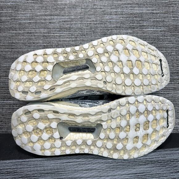 Adidas Ultra Boost Shoes Uncaged Oreo Non Dyed White Blue BA9616 - Men's Size 10 - Picture 15 of 16